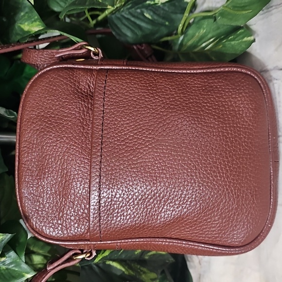 American Leather Company Cleveland Collection Brown Crossbody Bag - Picture 7 of 14